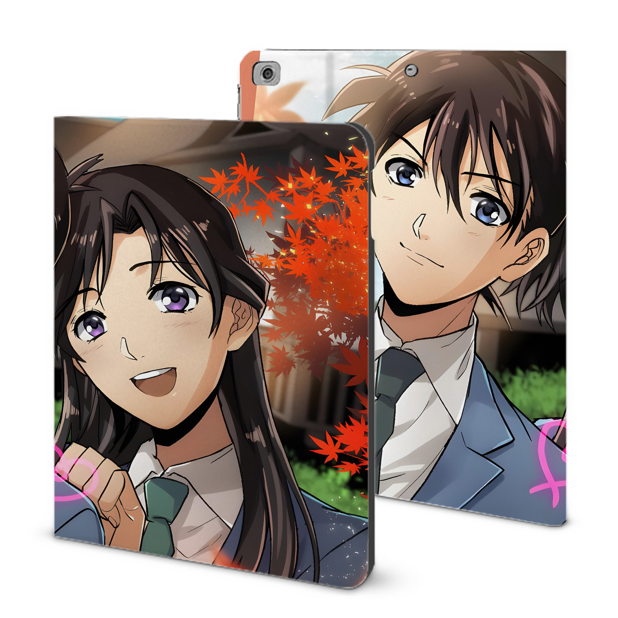 （画像用） 名探偵コナン Detective Conan IPad ケース ブック型 PUレザー TPU 耐衝撃 軽量 薄型 ペン収納なし 全面保護 IPad 各モデル対応